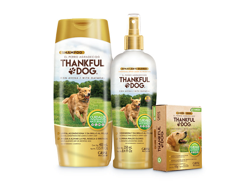 Kit Thankful Dog, Shampoo + Jabón + Spray Deodorizante