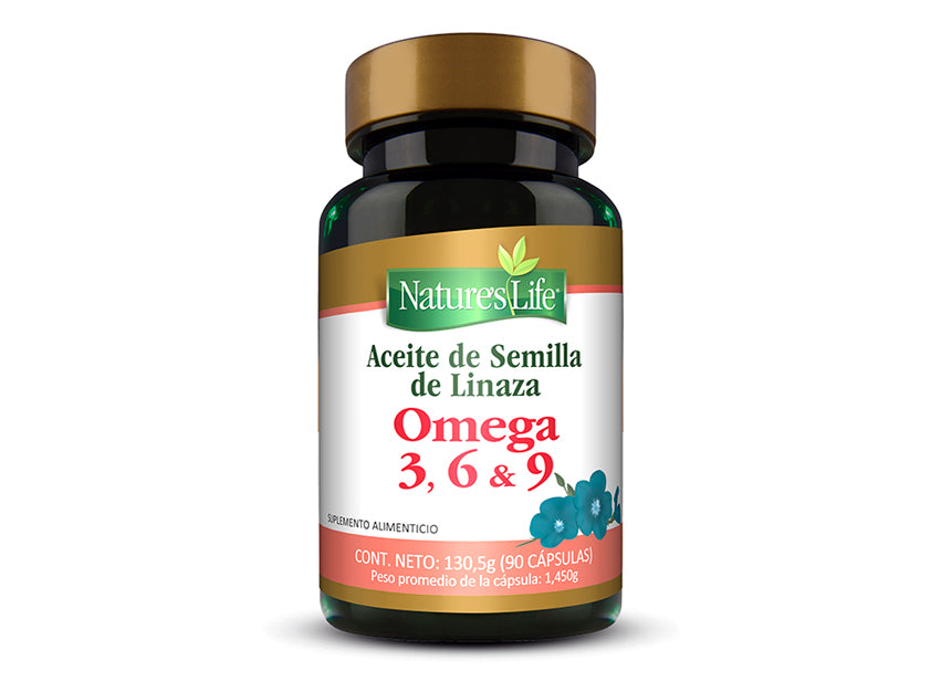 Nature's Life aceite Linaza Omega 3 6 y 9