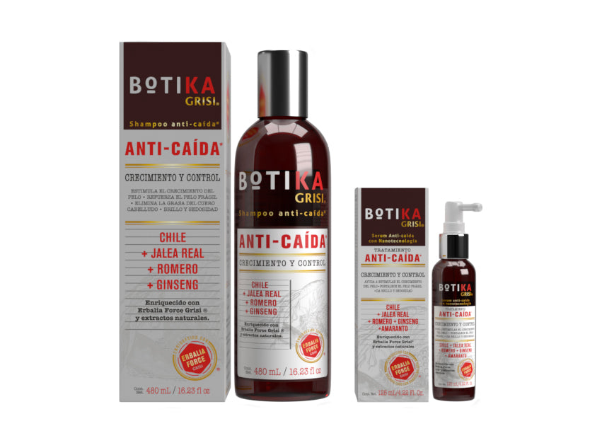 Kit Shampoo Botika Grisi Anti-caída + nuevo Serum tratamiento capilar Anti-caída