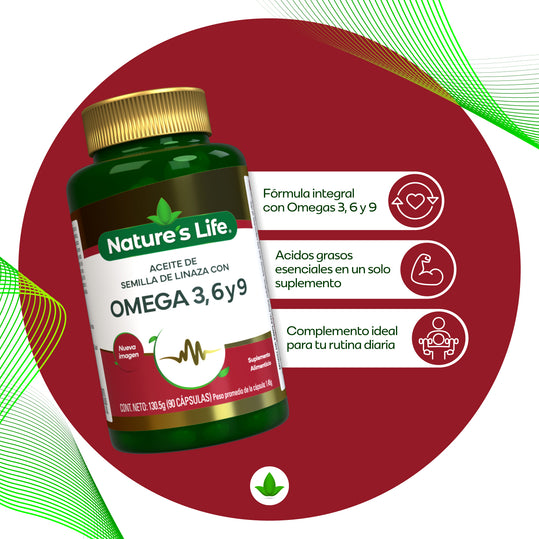 GRISI Nature's Life aceite Linaza Omega 3 6 y 9