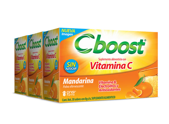 GRISI 3 Pack C-Boost Vitamina C polvo efervescente