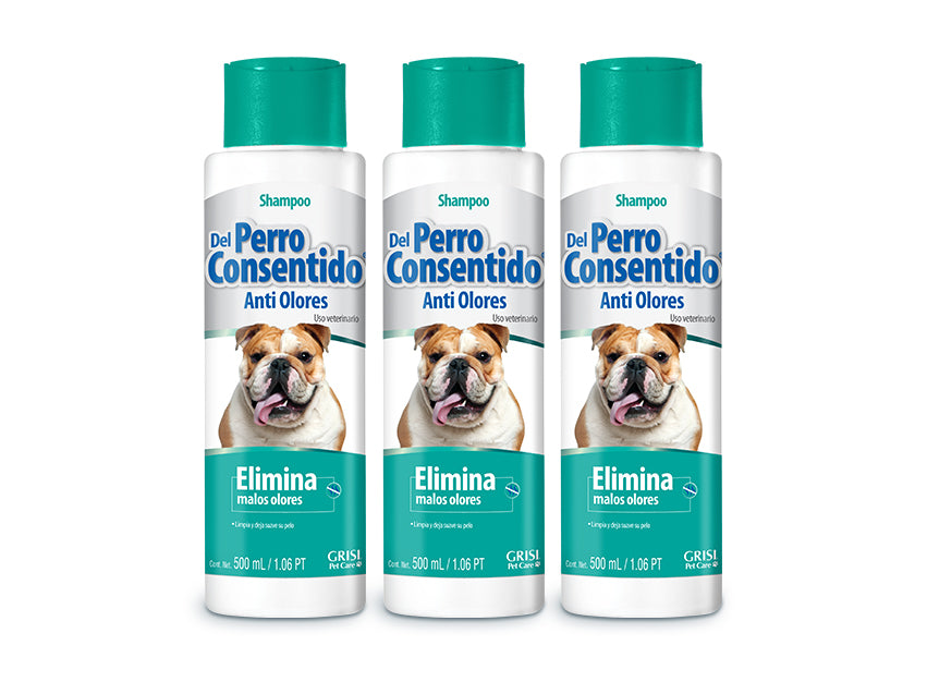 3 Pack Shampoo Antiolores Del Perro Consentido