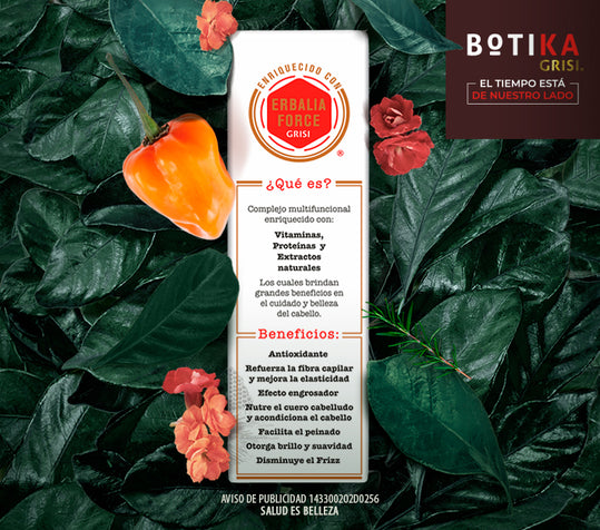 GRISI Shampoo Botika Grisi Anti-caída enriquecidos con ingredientes naturales