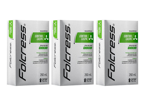 3 Pack Shampoo Folcress Control Caspa
